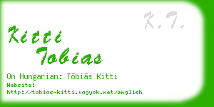 kitti tobias business card
