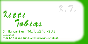 kitti tobias business card